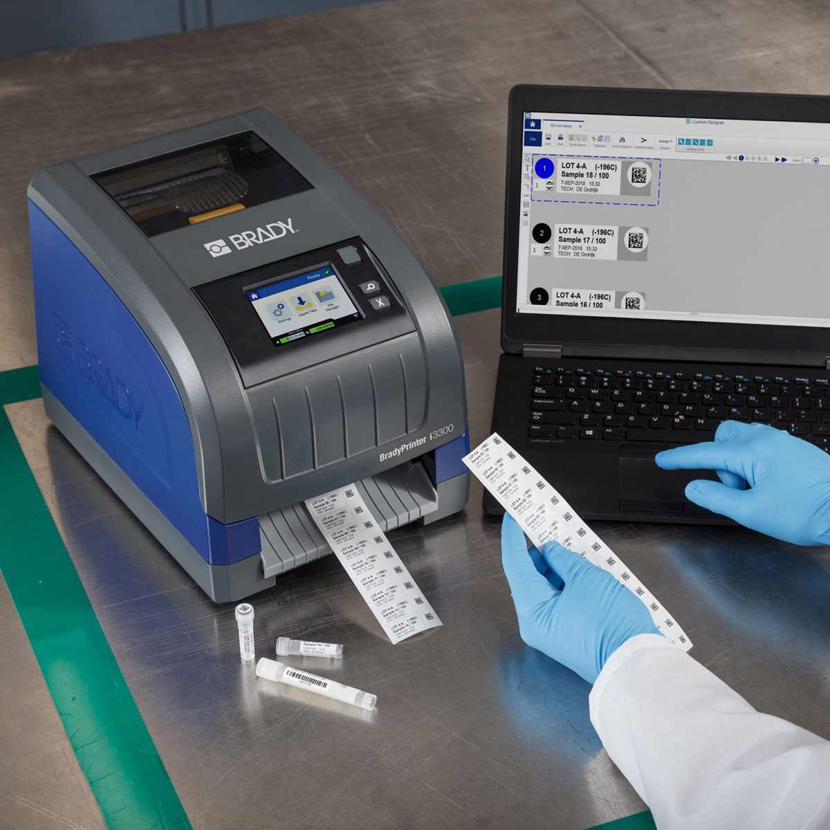 BradyPrinter i3300 with Brady Workstation Laboratory ID Software Suite