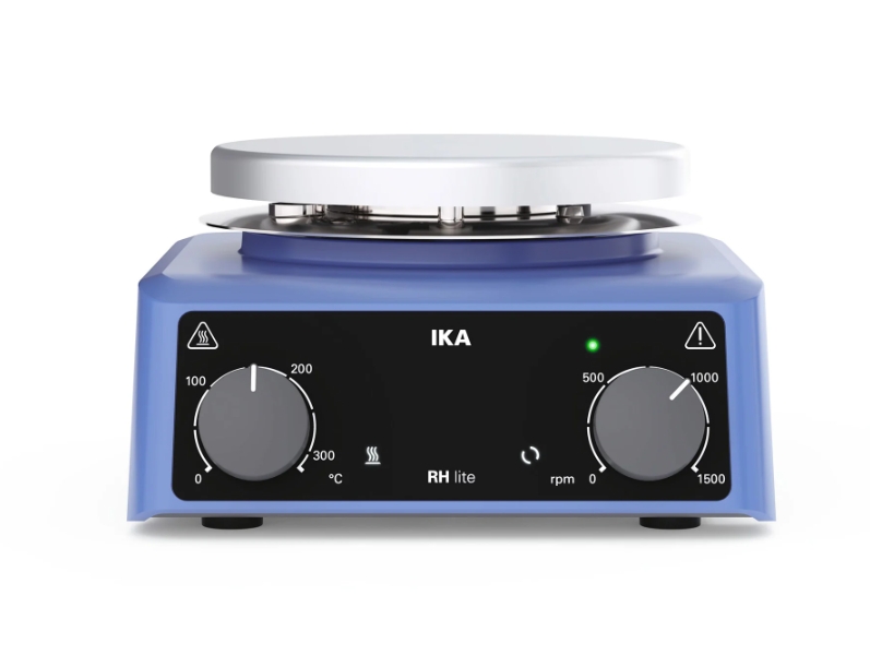 IKA RH lite เครื่องกวนสารเคมีไฟฟ้า พร้อมเตาความร้อนเตาเพลทอลูมิเนียม ขนาด 135 มม. (อุณหภูมิสูงสุด 310°C)